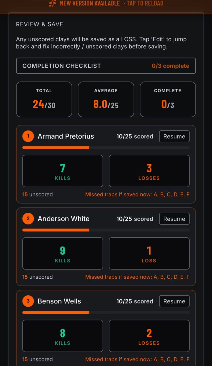 KillCountAI round summary used by the AI coach to explain the round
